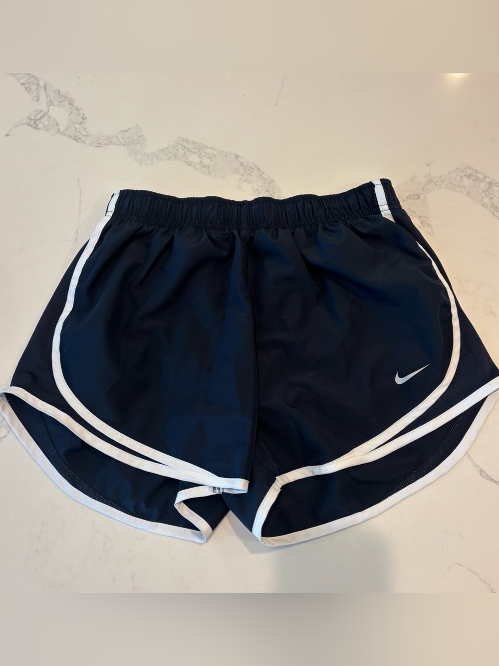 Nike Women’s Dri-fit Navy Athletic Shorts with White Trim